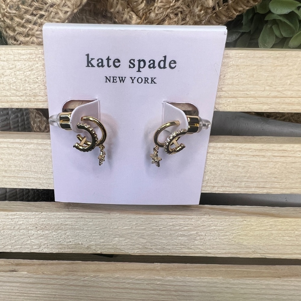 Kate Spade Huggie Half Hoop Star Earrings